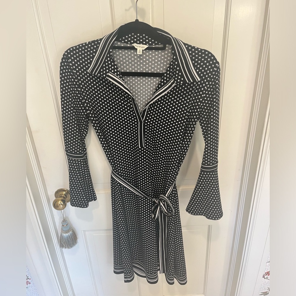 Max Studio Tie Waist Mini Shirtdress (size small)